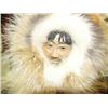 Image 2 : 15" Eskimo Doll with wood face and harpoon wearing fur parka and mukluks (74)