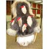 Image 4 : 15" Eskimo Doll with wood face and harpoon wearing fur parka and mukluks (74)