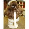 Image 4 : 12" Eskimo Doll with carved bone face with fur parka and mukluks with bead detail (74)