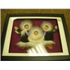 Image 1 : 3 Eskimo dolls with fur parkas - Framed - frame is 13"X10" by Meribeth Orock from Pilot Point (2)