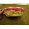 Image 3 : Woven basket with pink trim by Flora Wassillie from Togiak 7 3/4" diameter (2)
