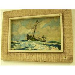 9 1/2" inch x 15" painting by Marvin Mangus min bid $900(74)