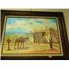 Image 1 : Original framed Wt. Zibic of Horse, Adobe house, in desert 1971(74)