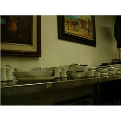 127 piece dish set by Arita with silver trim(157)