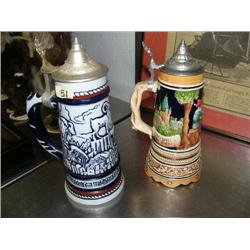 Lot of 2: ceramic steins, one is a music box, and other is by Avon (158)