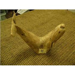 5 1/4" bone carving of bowhead whale (2)