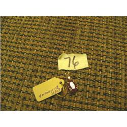 Ruby colored pendant with diamond accent and 14K gold (74)