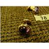 Image 2 : pair of 14K gold cufflinks, with light purple stone (74)