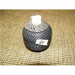 Baleen basket with walrus head finial, by Carl E. Hank, Stock # 645F (2)