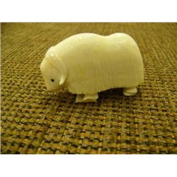 2 1/2" carved ivory musk-ox by R.B. Kokuluk (2)