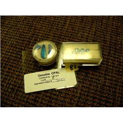 Lot of 2: 4 genuine opal, appraised at 500.00, and 5 light blue translucent stones (2)