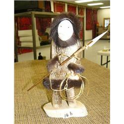 CHOICE on 3: 9" Hunter on bone base, fur trim, and ivory face by Michael Scott (2)