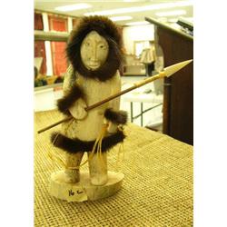 CHOICE on 3: 8" Hunter on bone base, fur trim, and ivory face by Michael Scott (2)
