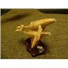 Image 2 : 4.5" wood carving of 2 humpback whales on wood base by J.H of Seward, AK - retail $175 (2)