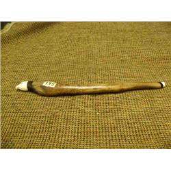 12.25" long oosik with ivory tip and ivory carving of eagle head (2)