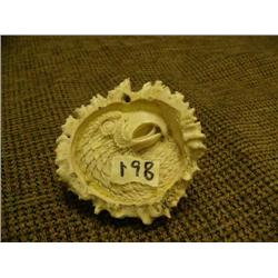Antler carving belt buckle with eagle head relief (2)