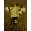 Image 1 : 7" tall Eskimo doll with fur trim on parka and sleeve, wearing seal gut parka (2)