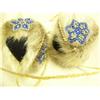 Image 2 : CHOICE on 2 fur and beaded Eskimo Yo-yos: blue with carved ivory handle (2)