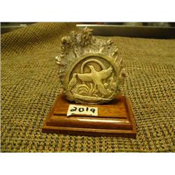 CHOICE on 3 Antler carvings: bird flying into sun - 3.5" tall (2)