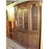 Image 1 : Dark wood china cabinet with 4 glass doors and 4 wood doors (168)