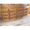 Image 3 : Dark wood china cabinet with 4 glass doors and 4 wood doors (168)