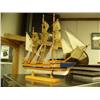 Image 2 : Lot of Nautical Items: Sailing ship, framed: butterflies, shells, daggers, and ships (2)
