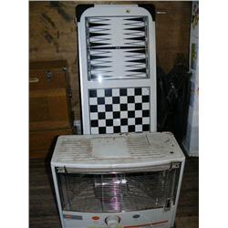 Game Table, Propane Coleman Stove and Heater (169)