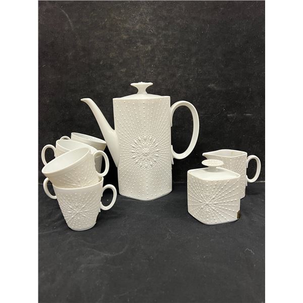 Mid Century German Bisque K&A Krautheim Selb Coffee / Tea Set - smaller cups at 2.5"T