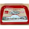 Image 2 : 2 Vintage Coca-Cola Coke Red River Co-op Advertising Serving Trays Approx: 13.25x10.5"