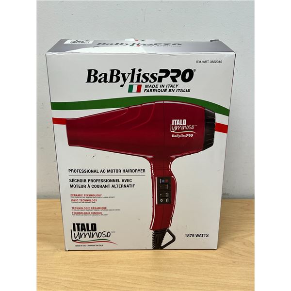Italian Babyliss Pro AC Motor Hairdryer - complete, see all photos