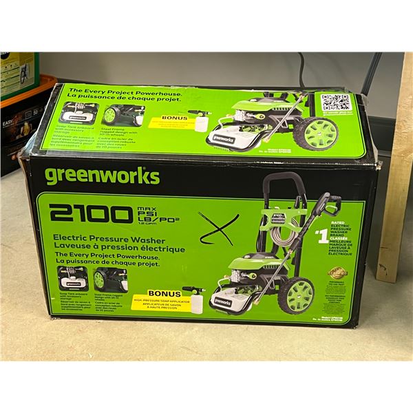 New Greenworks 2100 PSI Electric Pressure Washer - see all photos