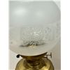 Image 3 : Vintage Brass / Glass Kerosene Lamp - Approx: 22"T 8"W