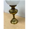 Image 5 : Vintage Brass / Glass Kerosene Lamp - Approx: 22"T 8"W