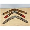 Image 1 : 3 Australian Wooden Boomerangs - largest about 18"