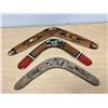 Image 2 : 3 Australian Wooden Boomerangs - largest about 18"