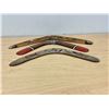 Image 3 : 3 Australian Wooden Boomerangs - largest about 18"