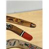 Image 9 : 3 Australian Wooden Boomerangs - largest about 18"