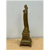 Image 4 : Metal Brass? Religious Statue Figure - Approx: 12" tall and 3.5" wide