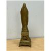 Image 5 : Metal Brass? Religious Statue Figure - Approx: 12" tall and 3.5" wide