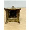 Image 6 : Metal Brass? Religious Statue Figure - Approx: 12" tall and 3.5" wide