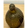Image 4 : 2 Vintage Brass Partridge Bird Sculptures Metal Art - largest approx: 4" tall
