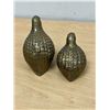 Image 6 : 2 Vintage Brass Partridge Bird Sculptures Metal Art - largest approx: 4" tall