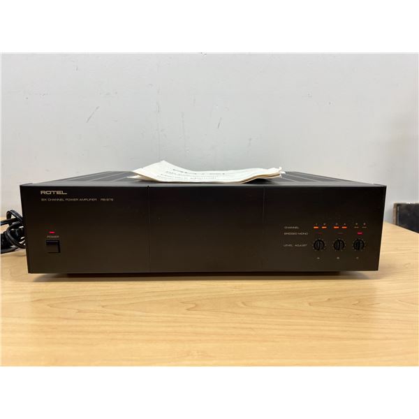 Rotel Power Amplifier 6/5/4/3 Channel & manual RB-976 - powers up, not tested - see all photos