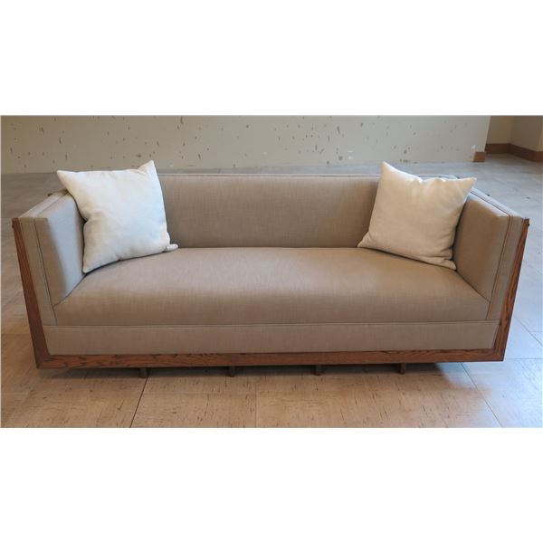 South Seas Seating Group Wood Framed Sofa w/ 2 Throw Cushions 80" x 30" x 32"H