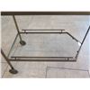 Image 3 : Rolling Metal Serving Table w/ Stone Top & Glass, Glass Undershelf 32" x 18" x 29"H