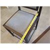 Image 8 : Qty 2 Wooden Counter Stools w/ Reclining Backrest & Upholstered Back & Seat 18" x 19" x 35"H