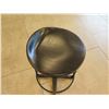 Image 3 : Holly Hunt Round Black Solid Wood Stool Metal Frame, Approx. 25" H