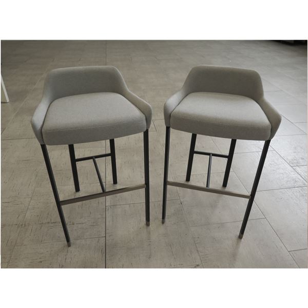 Qty 2 Stellar Works Blink Bar Stools, Metal Frame, 29" Seat Level Ht. x 17"D x 17"W