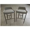Image 1 : Qty 2 Stellar Works Blink Bar Stools, Metal Frame, 29" Seat Level Ht. x 17"D x 17"W