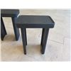 Image 3 : Qty 2 Black Wooden Side Tables 16" x 10" x 20"H
